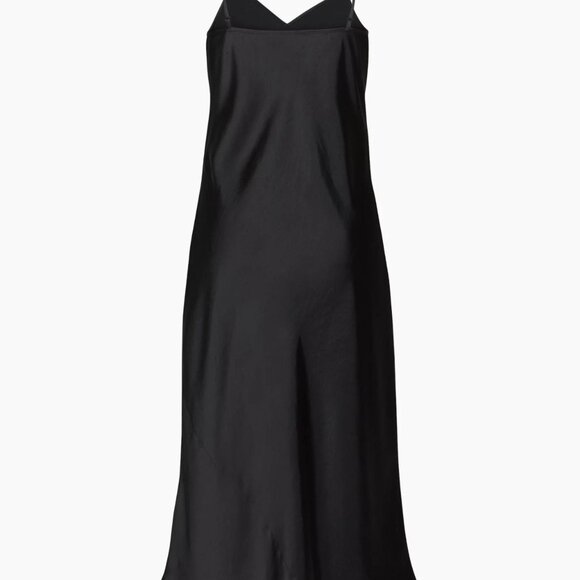 Wilfred Only Slip Satin Midi Dress - Black, Medium - Picture 4 of 9